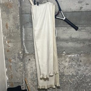 7ft fine wool scarf wrap no label white luxurious